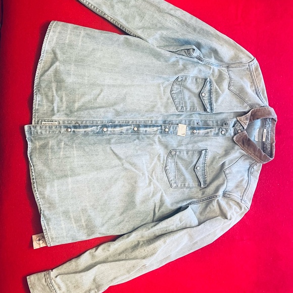 All Saints Light Denim Shirt - Picture 2 of 4